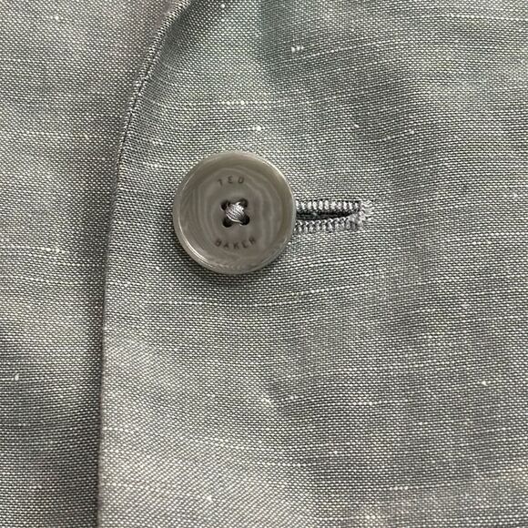 NWT Slim Fit Organic Light Green Linen Blend Jacket size 2 US S - Picture 3 of 12